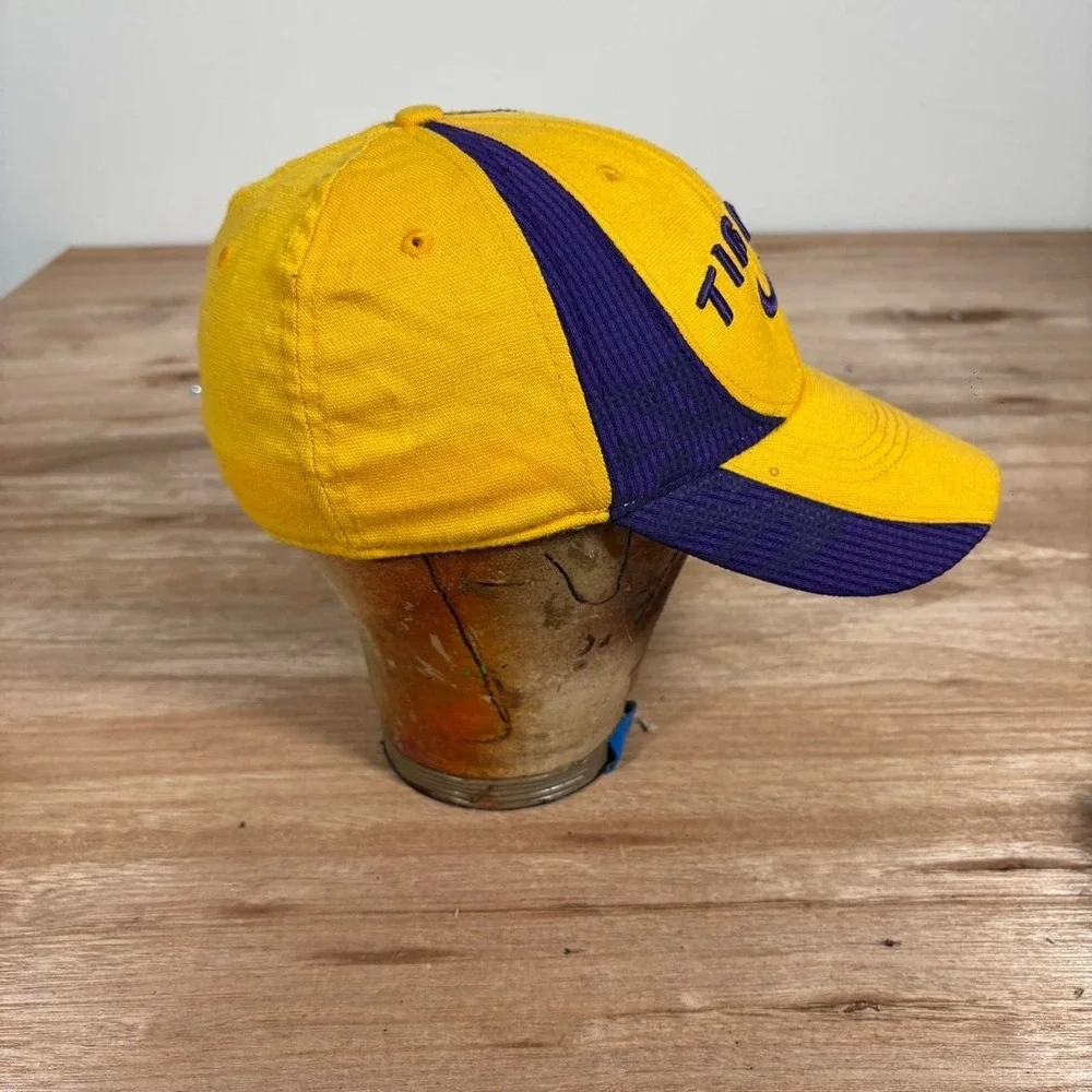Nike LSU Tigers Hat Yellow Purple Embroidered Baseball Cap One Size NCAA Team